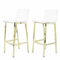 Gold Acrylic Bar Stool - Set of 2