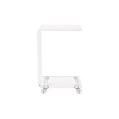 Acrylic C Shape Accent Table - Clear