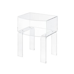 Clear Lucite Acrylic Modern Open End Table Side Accent
