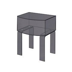 Acrylic Hartman End Table - Smoke