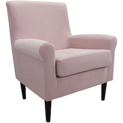 Ellis Rolled Arm Lounge Chair - Pink