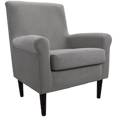 Ellis Rolled Arm Lounge Chair - Gray