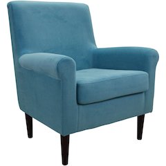 Ellis Rolled Arm Lounge Chair - Teal