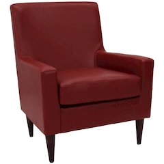 Emma Arm Chair - Leatherette Red