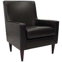 Emma Arm Chair - Leatherette Black