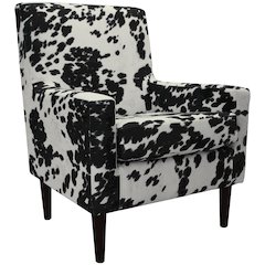 Emma Arm Chair - Cowhide Black