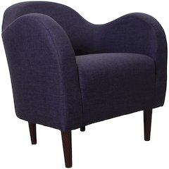 Julian Mid Century Arm Chair - Eggplant