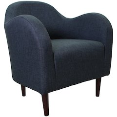 Julian Mid Century Arm Chair - Navy