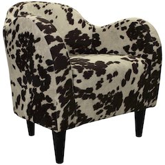 Julian Mid Century Arm Chair - Cowhide Brown