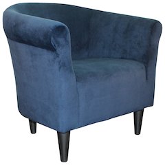 Savannah Club Chair - Microfiber Navy Blue