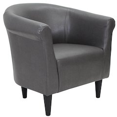 Savannah Club Chair - Leatherette Carbon