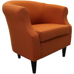 Nikole Club Chair - Stallion Orange