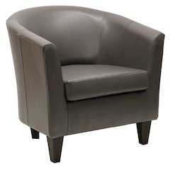 Winko Barrell Chair - Leatherette Brown