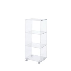 Clear Acrylic 3-Tier Open Display Bookshelf Lucite