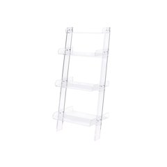 Clear Lucite Acrylic 4-Tier Tall Bookshelf Display