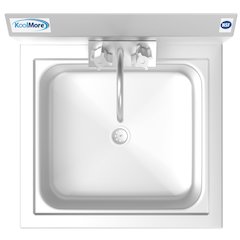 17 in. Hand Sink with Gooseneck Faucet, Bowl Size 14" x 10" x 5" -