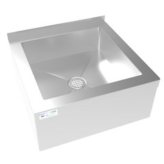 13 in. Commercial Floor Mop Sink with Deep Basin, Bowl size 24" x 24" x 13"
