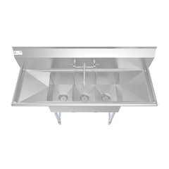 54 in. Three Compartment Sink