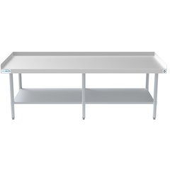 30" x 72" 16-Gauge Stainless Steel Equipment Stand with Galvanized Undershelf,