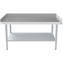 30" x 48" 16-Gauge Stainless Steel Equipment Stand with Galvanized Undershelf,