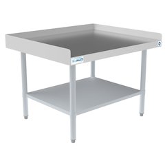 30" x 36" 16-Gauge Stainless Steel Equipment Stand with Galvanized Undershelf,