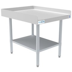 30" x 24" 16-Gauge Stainless Steel Equipment Stand with Galvanized Undershelf,