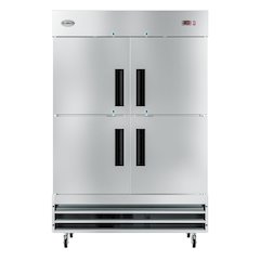 54 in. Stainless Steel Solid Half Door Reach-In Refrigerator 47 cu. ft.