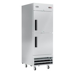 29 in. Stainless Steel Solid Half Door Reach-In Refrigerator, 23 cu. ft.