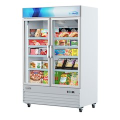 53 in. 2-Door Commercial Display Merchandiser Freezer 45 cu. ft. in White