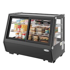 35 in. Self-Service Countertop Display Refrigerator in Black