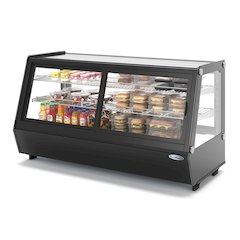 48 in. Self-Service Countertop Display Refrigerator in Black