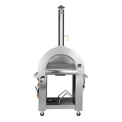 32 in. Outdoor Gas and Wood Fired Pizza Oven in Stainless-Steel