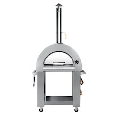 32 in.Outdoor Wood Fired Pizza Oven in Stainless-Steel