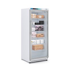 21 Cu. Ft. Commercial Freezer with Glass Door in White - Manual Defrost