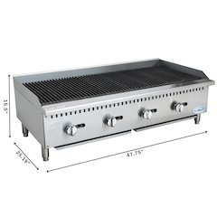 48 in. 4-Burner Natural Gas Charbroiler with 120,000 BTU in Stainless-Steel )