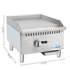18 in. Natural Gas 1-Burner Griddle with 30,000 BTU in Stainless-Steel