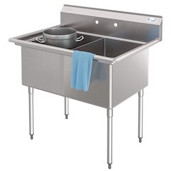 42 in. 18-Gauge 2-Compartment Sink