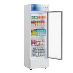 22 in. One-Door Commercial Merchandiser Refrigerator in White, 9 Cu. Ft.