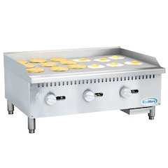 36 in. Natural Gas 3-Burner Griddle with 90,000 BTU in Stainless-Steel