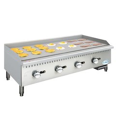 48 in. Natural Gas 4-Burner Griddle with 120,000 BTUs in Stainless-Steel