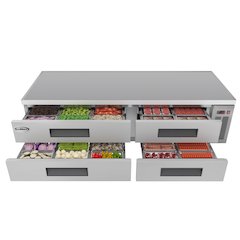 84 in. Chef Base Refrigerator Storage Cabinet for Cold Foods, Fresh Ingredients