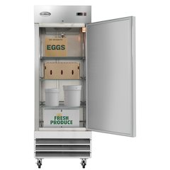 29 in. One Door Commercial Reach-in Refrigerator, 23 cu. ft. in Stainless-Steel
