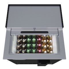 25 in. Bottle Cooler in Black with Built-In Opener, ETL Listed, 5 cu. ft.