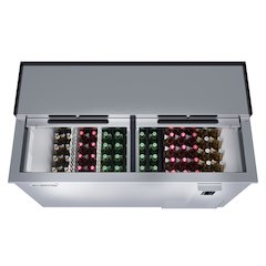 50 in. Bottle Cooler in Stainless-Steel with Built-In Opener, 14 cu. ft.