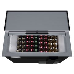 36 in. Bottle Cooler in Black with Built-In Opener, ETL Listed, 9 cu. ft.