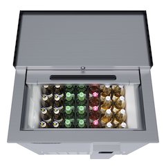 25 in. Bottle Cooler in Stainless-Steel with Built-In Opener, 5 cu. ft.