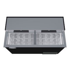 50 in. Commercial Glass Froster in Black Steel, ETL Listed, 14 cu. ft.