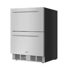 24 in. Built-in Two-Drawer Refrigerator in Stainless-Steel