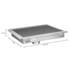 18" x 24" Stainless Steel Floor Trough Drain, 14-Gauge