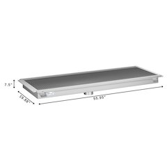 18" x 54" Stainless Steel Floor Trough Drain, 14-Gauge